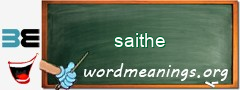 WordMeaning blackboard for saithe